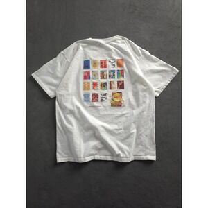 Vintage 1990s Roland Garros French Open Tennis White Cotton T-shirt XL